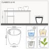 Кашпо Lechuza Classico LS 43 серо-коричневый фото 2 &mdash; Luxury Plants