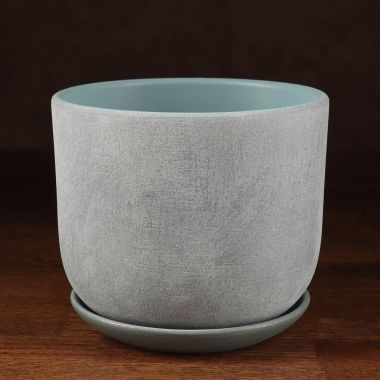 Горшок Замша бирюзовый бук №2 Д15 &mdash; Luxury Plants