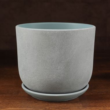 Горшок Замша бирюзовый бук №3 Д19 &mdash; Luxury Plants