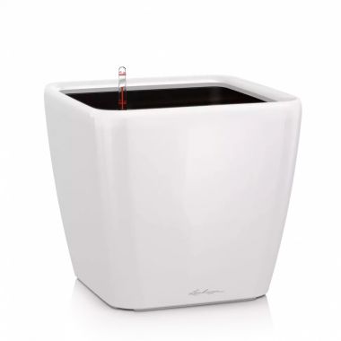 Кашпо Lechuza Quadro LS 21 белый &mdash; Luxury Plants