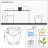Кашпо Lechuza Quadro LS 21 кофе фото 2 &mdash; Luxury Plants