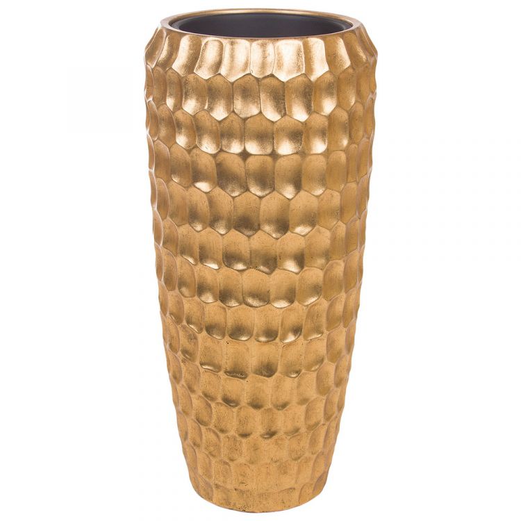Кашпо Nobilis Marco "Pa-gold Cells Vase" (полистоун), D34хH75 см, с тех.горшком фото 1 &mdash; Luxury Plants
