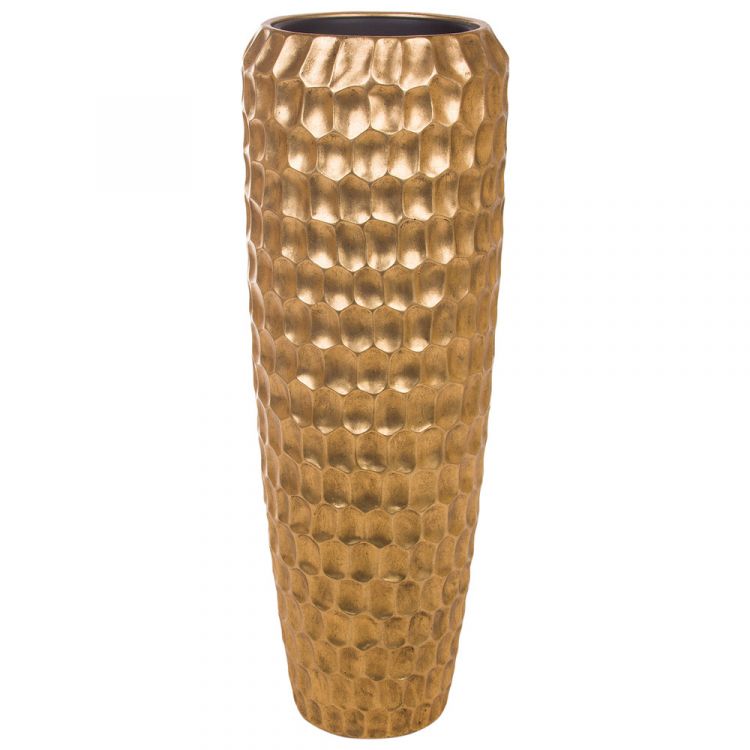 Кашпо Nobilis Marco "Pa-gold Cells Vase" (полистоун), D34хH97 см, с тех.горшком фото 1 &mdash; Luxury Plants
