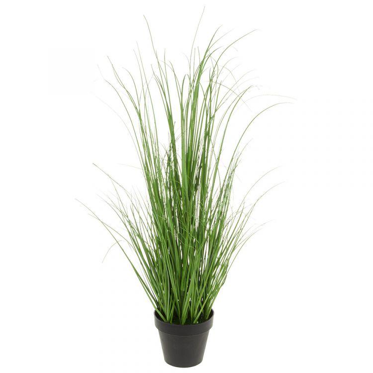 Трава искусственная "Кудрявая", H60 см, в кашпо,Зеленый фото 1 &mdash; Luxury Plants