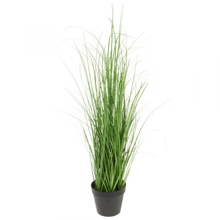 Трава искусственная "Кудрявая", H80 см, в кашпо,Зеленый фото 1 &mdash; Luxury Plants