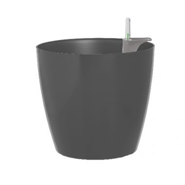 Кашпо Artevasi San Remo с автополивом и колесами 30 антрацит глянцевый &mdash; Luxury Plants