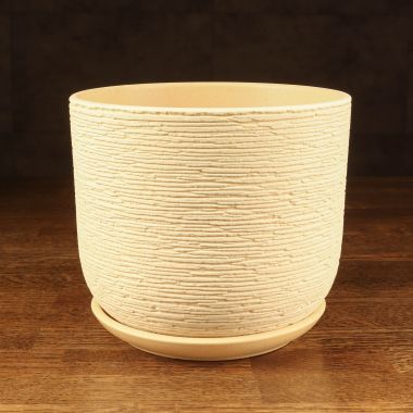 Горшок Эстамп желтый бук №3 Д19 &mdash; Luxury Plants