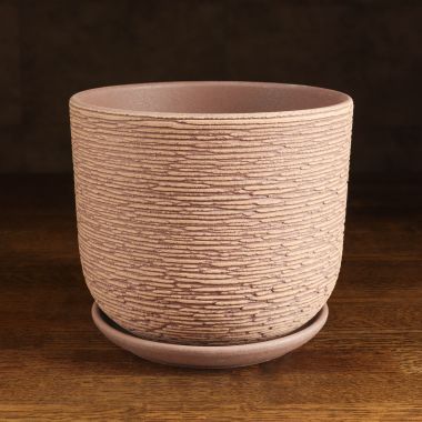 Горшок Эстамп коричневый бук №3 Д19 &mdash; Luxury Plants