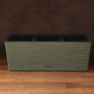Кашпо балконное трио "La Decoro" (3х2,7л) Теплая хвоя/Чёрный &mdash; Luxury Plants