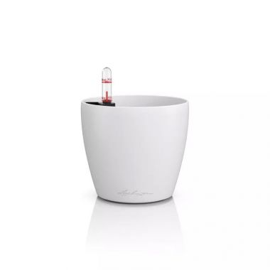 Кашпо Lechuza "Classico Color 14 Complete white" белый &mdash; Luxury Plants