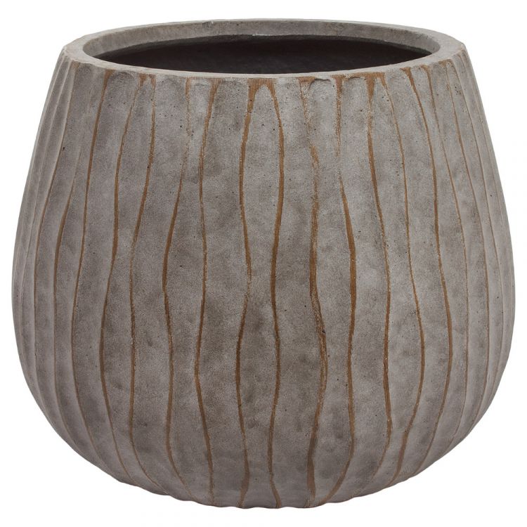Кашпо Nobilis Marco "Waves fossil wood Jaze" (файкостоун), D32хH27,5 см фото 1 &mdash; Luxury Plants