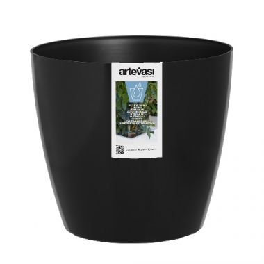 Кашпо Artevasi San Remo с колесами 42 черный глянцевый &mdash; Luxury Plants