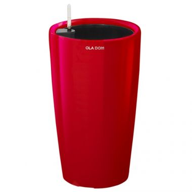 Кашпо с автополивом Ola Dom PARTNER Deluxe 40 D40 H74,5 см 31 л красное глянцевое, компл &mdash; Luxury Plants