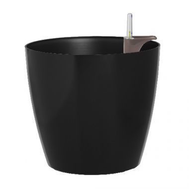 Кашпо Artevasi San Remo с автополивом и колесами 36 черный глянцевый &mdash; Luxury Plants