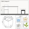 Кашпо Lechuza Cube Cottage 40 белый фото 2 &mdash; Luxury Plants